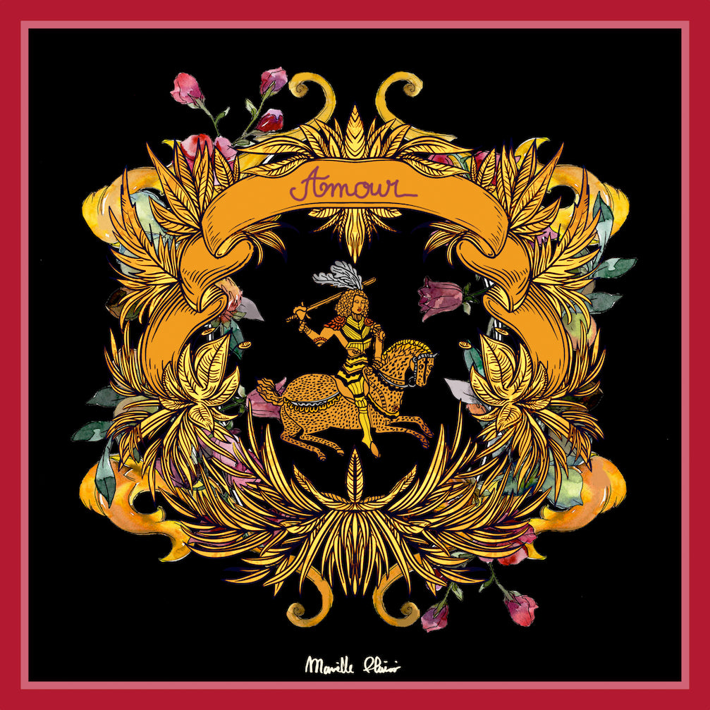 AMOUR |Large Silk Scarf