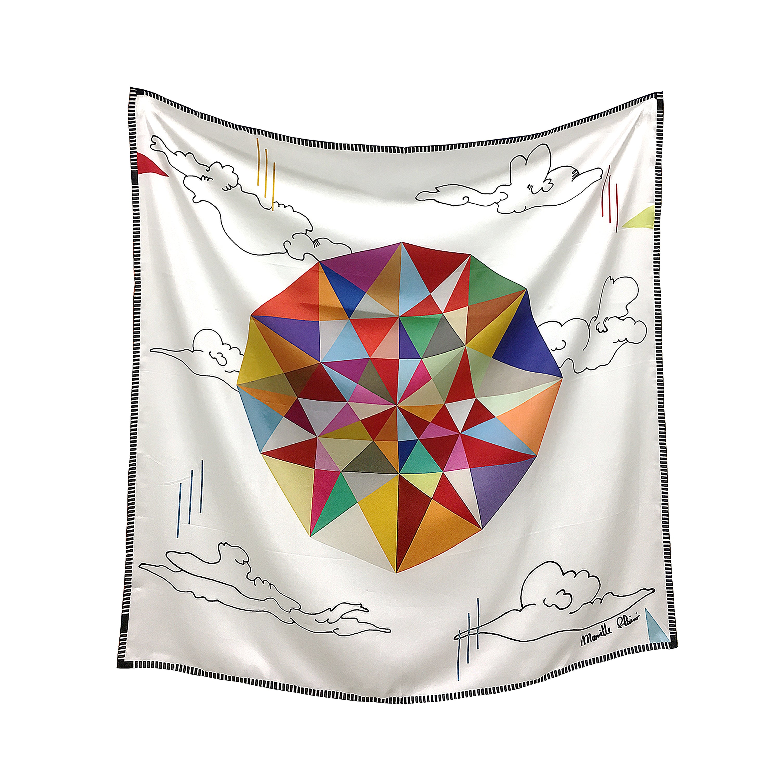 CLOUDS | Medium Silk Scarf